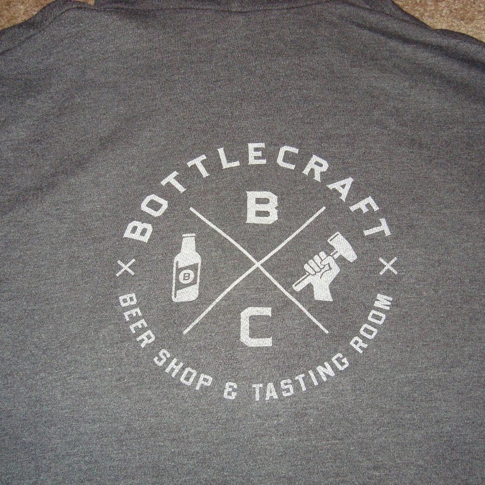 Bottlecraft Beer Bottle Shop Zip-Up Hoodie Sz. XL Sweater American Apparel